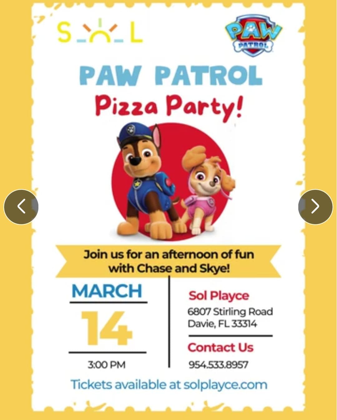 Paw Patrol Pizza Party