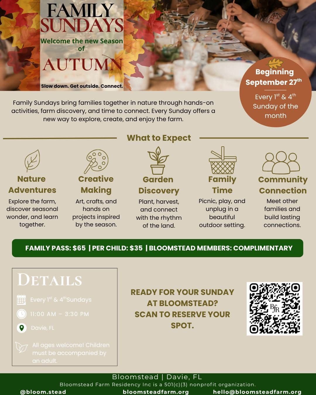 Family Sundays at Bloomstead