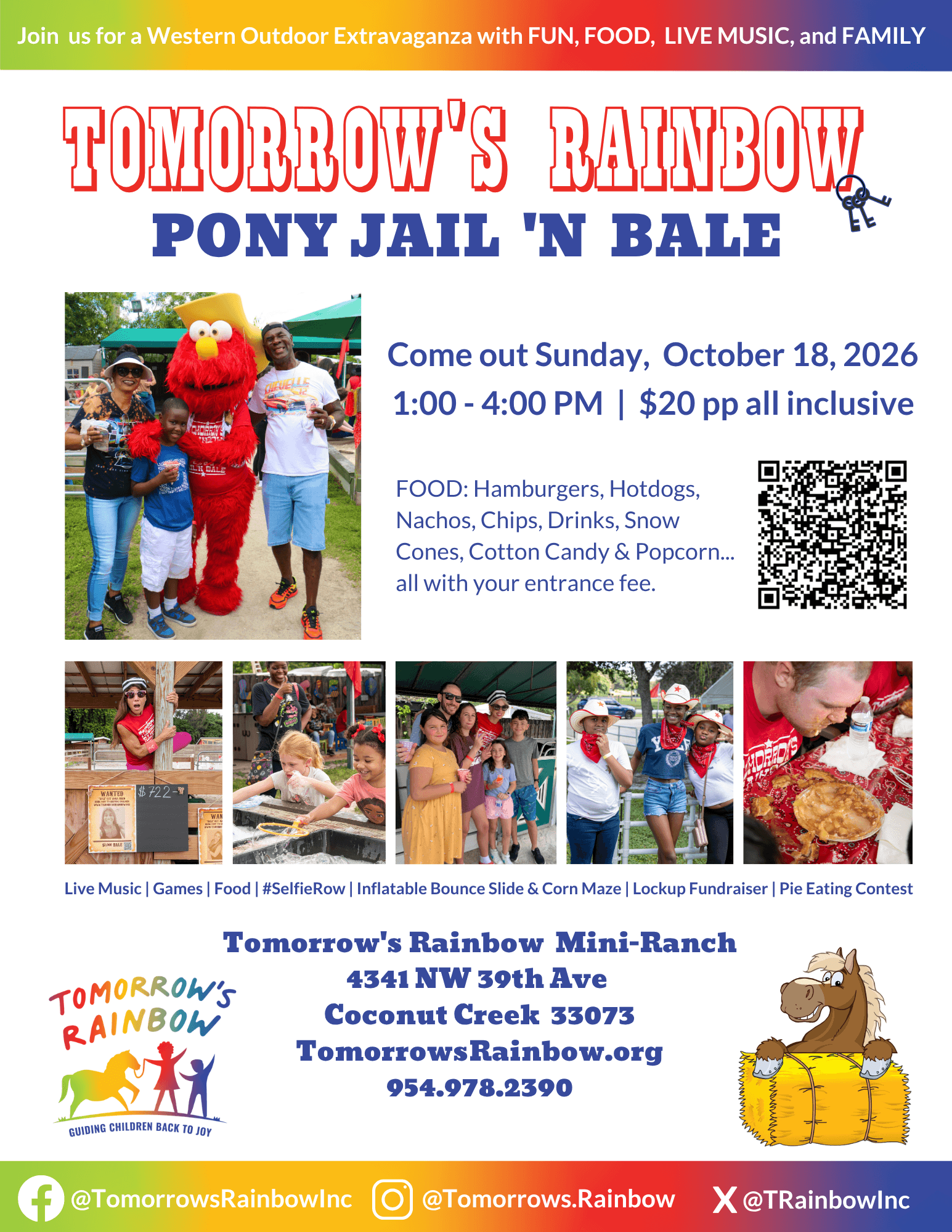 Rainbow Pony Jail N' Bale